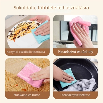 Dobozos mikroszálas nedves és száraz tisztító kendők konyhához és otthonhoz, egyszer használatos
