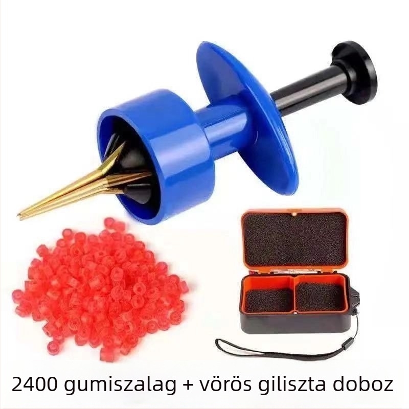 Vörös féreg clip csalihoz — gyors rögzítés gumiszalaggal, horgászfelszerelés