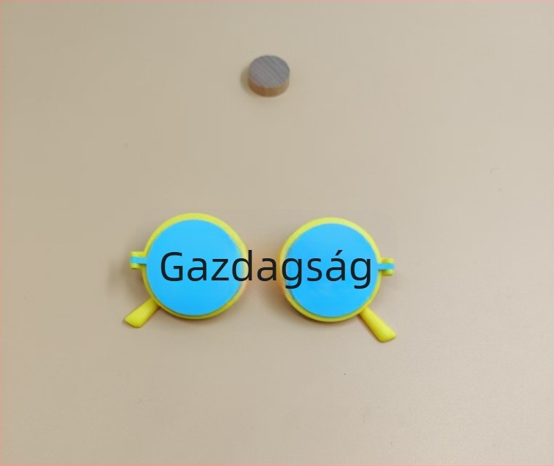 Gyerekeknek szóló kör alakú napszemüveg kinyitható kupakkal, UV400 védelem, kínai stílusú szerencse motívummal, partikhoz