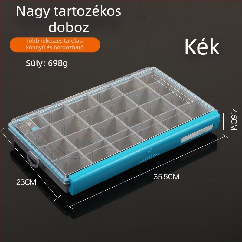 ABS anyagú horgászati műcsali tároló doboz – kiegészítők és eszközök rendezője