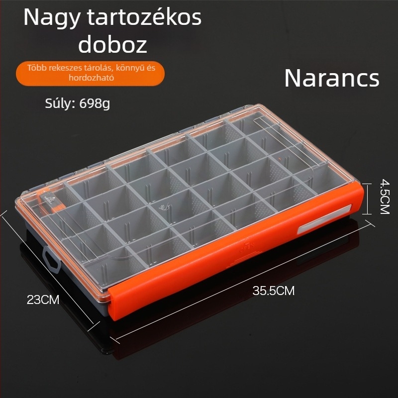 ABS anyagú horgászati műcsali tároló doboz – kiegészítők és eszközök rendezője