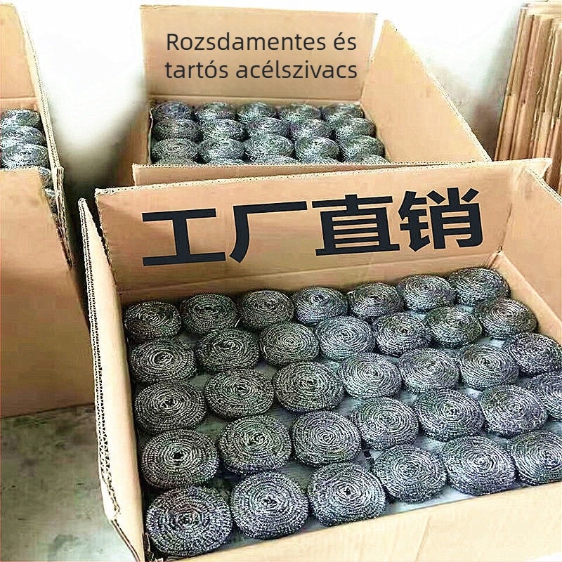 Nagy rozsdamentes acél drót gömb az edények tisztítására