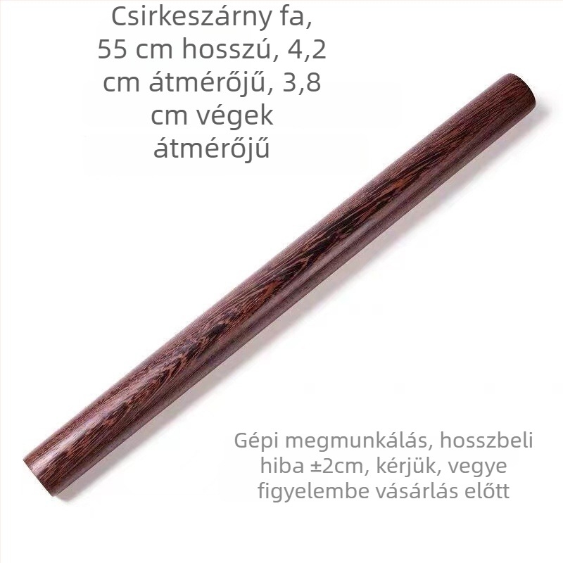 Tömörfa tésztanyújtó, mahagoni színű, tapadásmentes felületű, kis méretű, győza, tészta és palacsinta nyújtására.