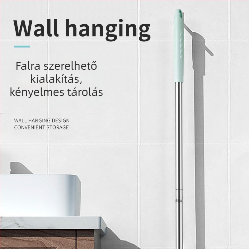 Hosszú nyelű fürdőszobai tisztító ecset forgatható fejjel, csempékre és nehezen megközelíthető sarkokra, merev sörtékkel