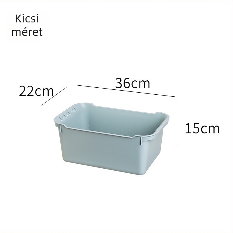 Háztartási célú vastagított műanyag téglalap alakú mosóedény, nagy méret, zöldségek, ruhák és babafürdőhöz