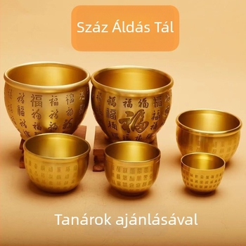 Baifu sárgaréz henger – asztali dísz a gazdagság vonzásáért, kis hamutál