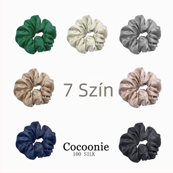 Dud selyem hajgumi, 19 mm széles, 5 cm átmérő, ajándékdobozban