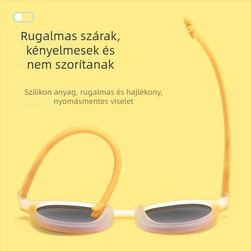 Polárizált színes gyerek napszemüveg fiúk és lányok számára – trendi UV védelmet nyújtó napszemüveg