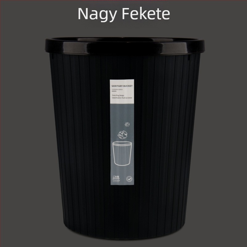 Háztartási szemetes fedél nélküli, minimalistikus hengeres kivitel, 4 L-ig, nappali, fürdőszoba, konyha, iroda.