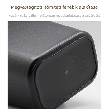 Műanyag szemetes kuka, 8L/15L, tűzálló, négyzet alakú konyhához, megerősített kivitel