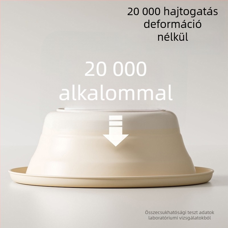 Összecsukható szilikon mosdókagyló gyerekeknek karikatúra dizájnnal, hordozható kollégiumi és utazási használatra