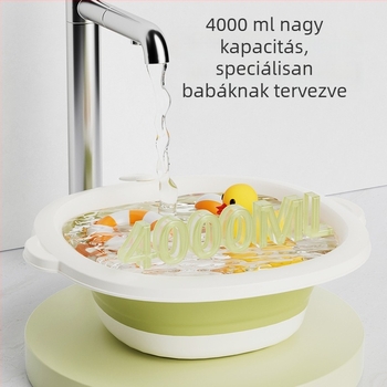 Összecsukható babaarcmosó kád, hordozható utazáshoz