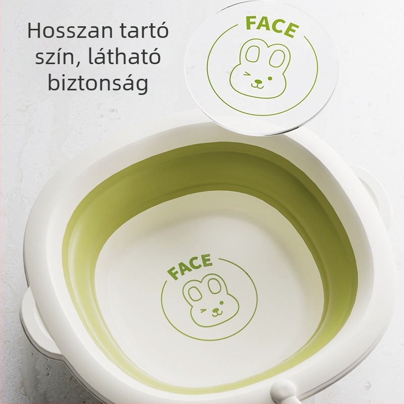 Összecsukható babaarcmosó kád, hordozható utazáshoz