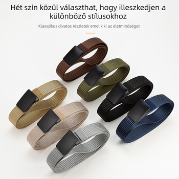 Férfi nylon öv automata csattal – kültéri, mindennapi vászonöv