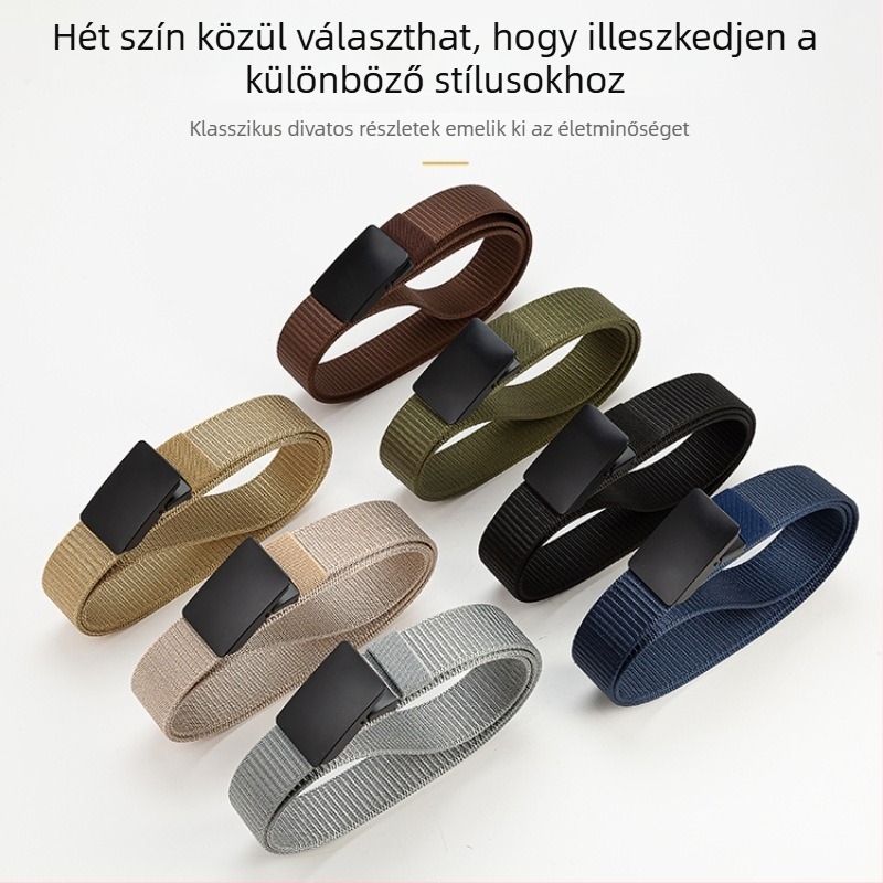 Férfi nylon öv automata csattal – kültéri, mindennapi vászonöv