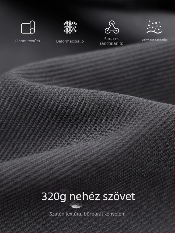 Férfiaknak tavasz–nyár, laza szabású pamut sportnadrág, hosszú, bokán szorító mandzsettákkal