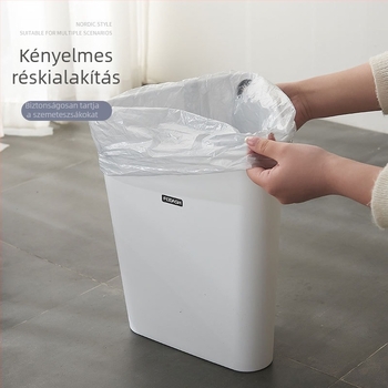 Háromszög alakú falra szerelhető szemetes, 9 L, műanyag, fedél nélküli, otthoni használatra