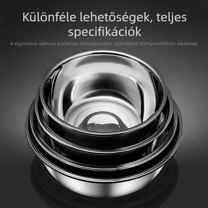 Élelmiszer-minőségű rozsdamentes acél szűrőedény konyhához, zöldségek mosására és leszűrésére, kerek, átmérő 20 cm