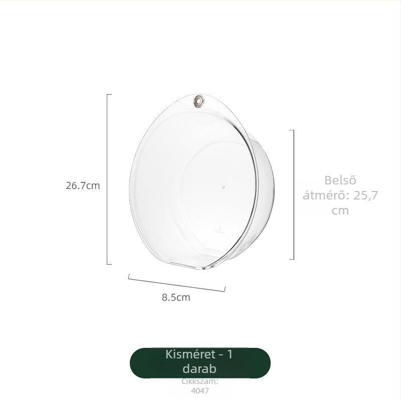 Átlátszó műanyag mosdókagyló, kompakt, többfunkciós háztartási mosdó 27 cm alatt, arcra, kézre, ruhára, babafürdetésre és lábakhoz