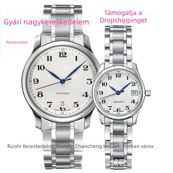 Master Series karórák férfiaknak és nőknek, vízálló automata mechanikus óra, rozsdamentes acél tokkal, zafír kristály, 38,5 mm-es számlap