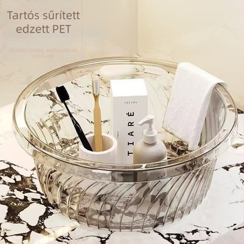Átlátszó, elegáns, 32 cm-es, többfunkciós mosóedény háztartási és konyhai használatra, mosogatáshoz, zöldségek megmosásához, ruhák mosásához és kézmosáshoz