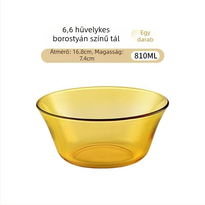 Hőálló üvegtál, nagy kapacitás saláta, tészta, leves és rizs számára