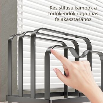 304 rozsdamentes acélból készült vágódeszka- és fazékfedő tároló, asztali konyhai rendező, multifunkcionális