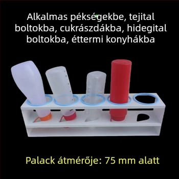 Konyhai pulton található fűszertartó és fordított üvegtároló