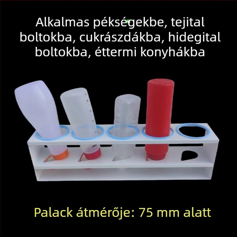 Konyhai pulton található fűszertartó és fordított üvegtároló