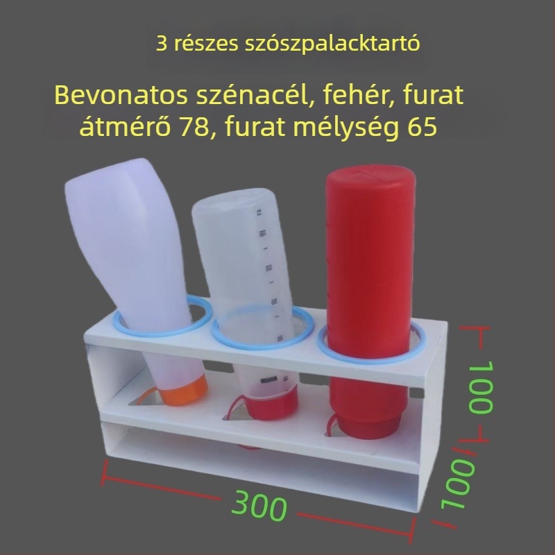 Konyhai pulton található fűszertartó és fordított üvegtároló