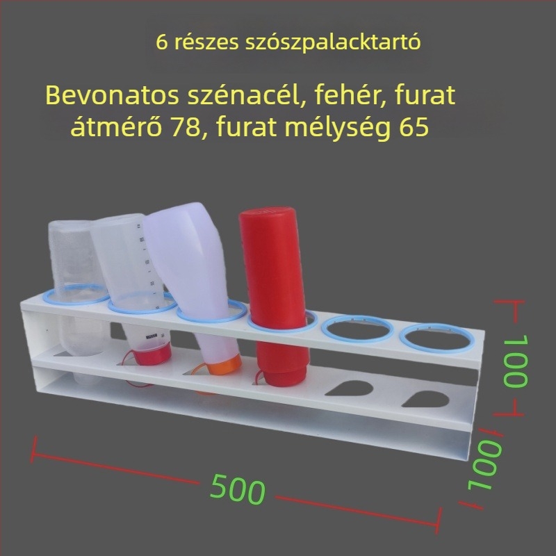 Konyhai pulton található fűszertartó és fordított üvegtároló