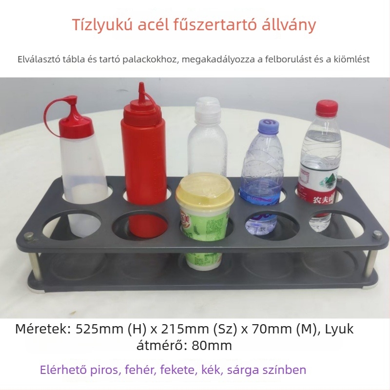 Konyhai pulton található fűszertartó és fordított üvegtároló