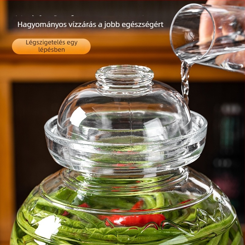 Nagy üveg házias savanyúság tároló, zárt üveg zöldségek savanyításához, Sichuan-stílusú sós zöldségek