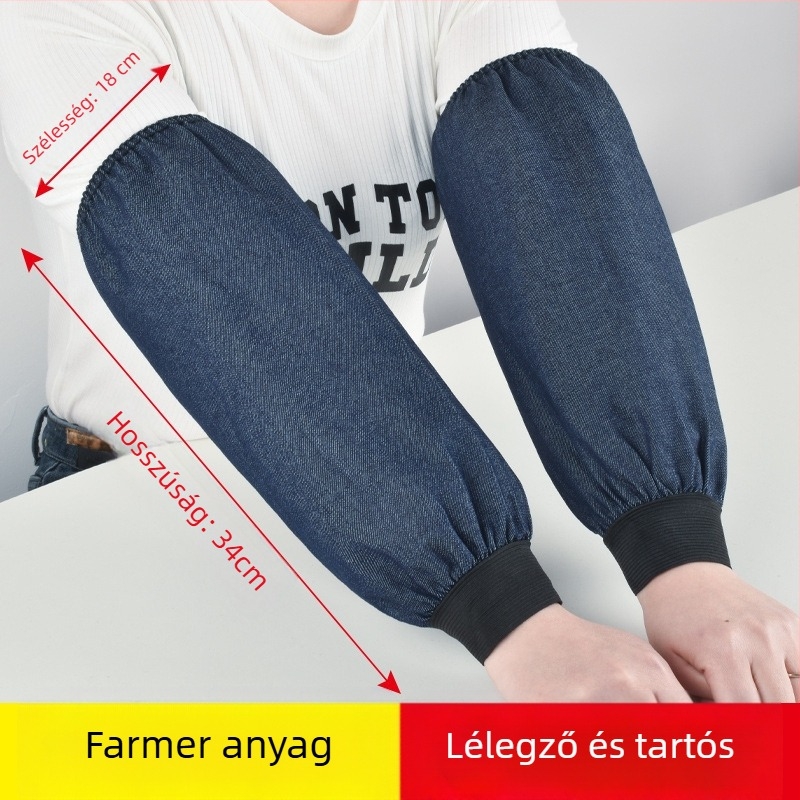 Denim karvédők munka céljára, hosszúak, megerősítettek, kopásállóak hegesztéshez és szennyeződés elleni védelemhez, téli használatra
