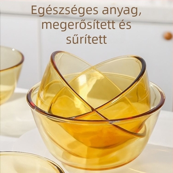Hőálló boroszilikát üvegből készült tál, nagy méretű; ideális gyümölcssaláta, noodles, sütés, tojásfelverés, dagasztás és levesek.