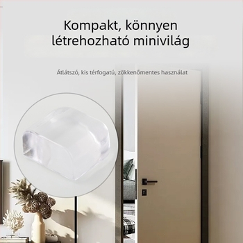 Megvastagított átlátszó szilikon ajtóstop – ütés elleni, fúrás nélküli rögzítés, padlóra szerelhető, magasságot növelő, csendes működés