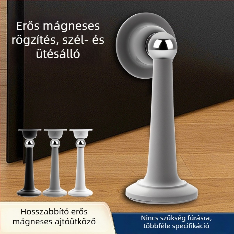 Fúrás nélküli ajtóstop, erős mágnessel, padlóhoz rögzített szívó ajtómegállító fürdőszobai ajtókhoz