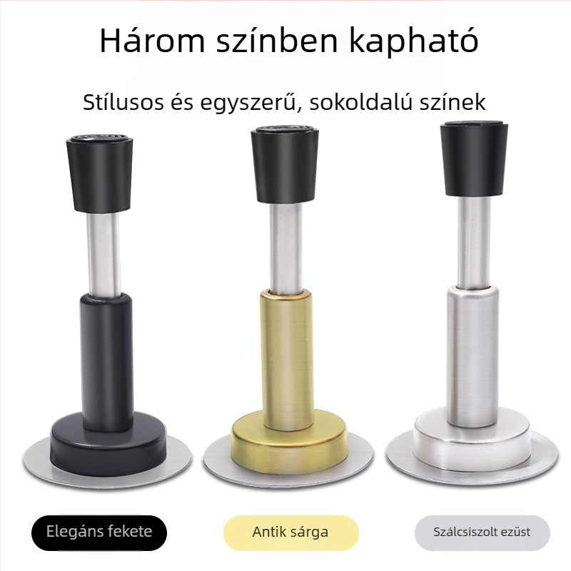 Rozsdamentes acél ajtó szívóval, fúrás nélkül, ütésálló felső ajtóeszköz belépőajtóhoz