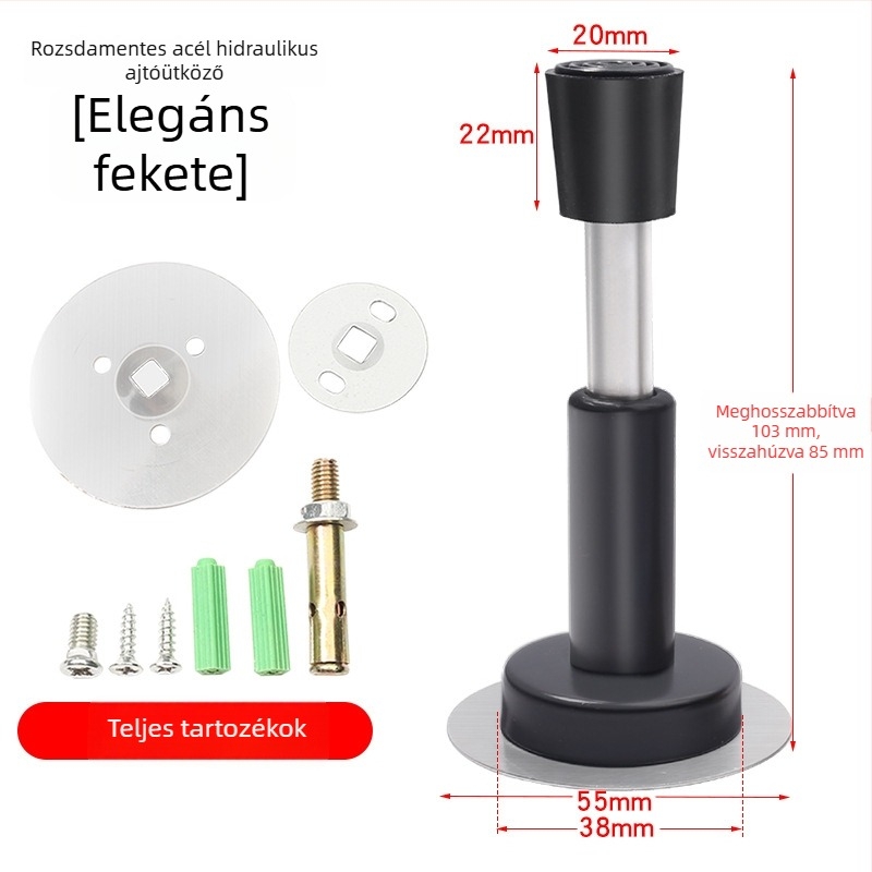 Rozsdamentes acél ajtó szívóval, fúrás nélkül, ütésálló felső ajtóeszköz belépőajtóhoz