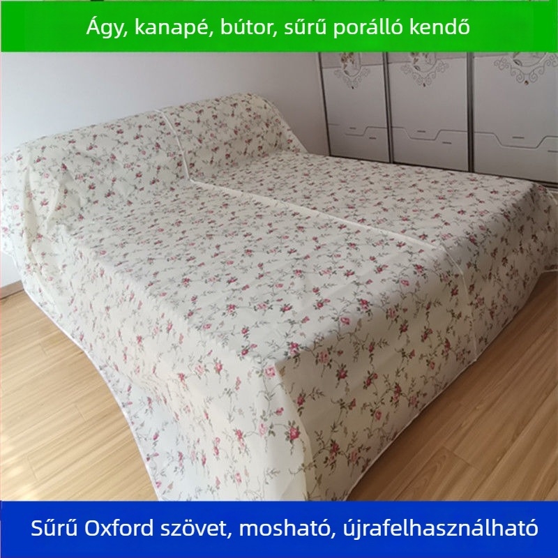Virágos mintás porvédő huzat bútorokra, poliészterből, kanapéra, étkezőasztalra és ágyra