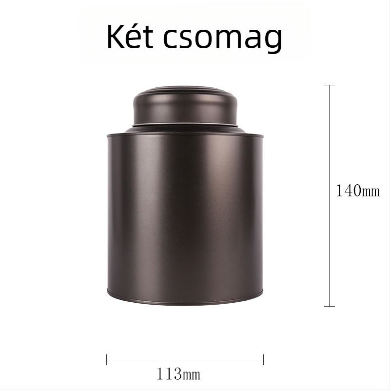 Lianxing ónlemez teásdoboz, kerek, dupla tömítés, nedvességálló fémdoboz