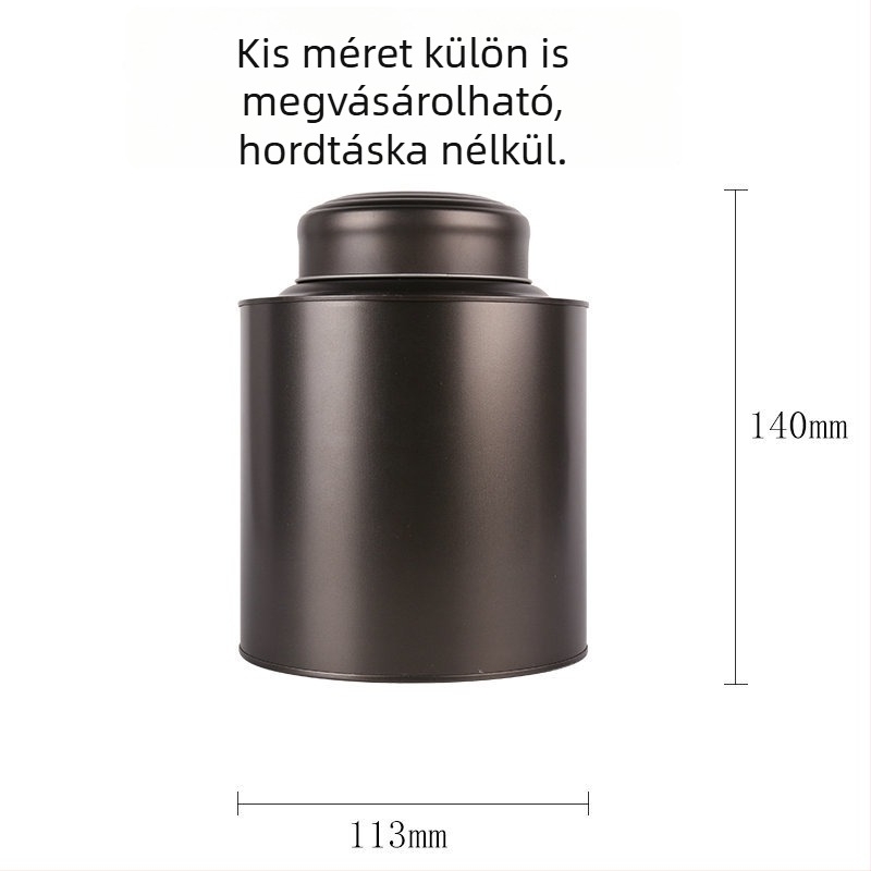 Lianxing ónlemez teásdoboz, kerek, dupla tömítés, nedvességálló fémdoboz