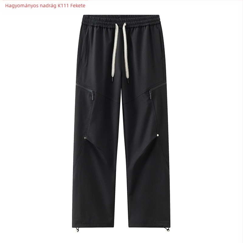 Férfi téli munkásnadrág fleece-béléssel, szél- és vízálló, egyenes szabású, hosszú nadrág JRK111