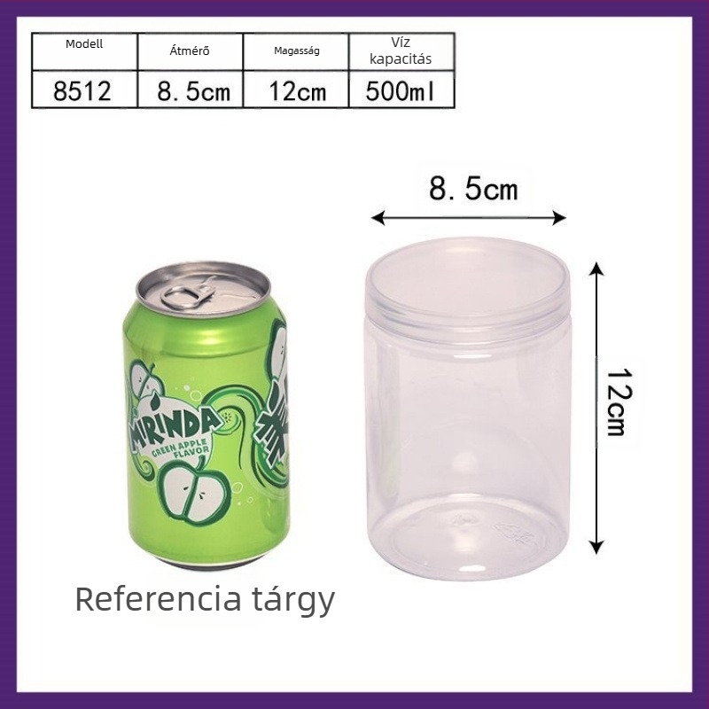 Átlátszó műanyag üvegben vad Kudzu por, 500 ml, zárható kupakkal