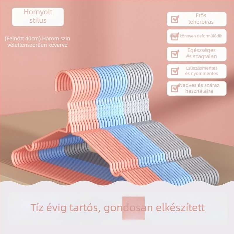 Vastagodott és megnövelt ruhafogas, otthoni használatra, felnőtt és gyerek ruhákhoz, ruhaszárító állvány, kollégiumi használatra