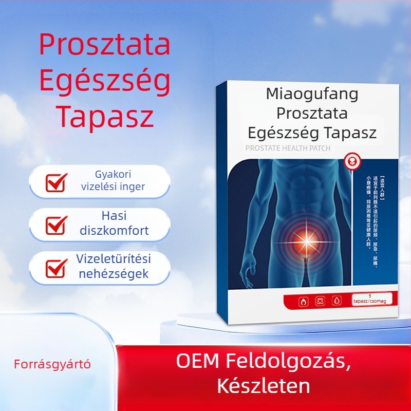 Miaogufang Prosztata-egészség patch férfiaknak, akupunktúrás pontokkal és köldök patch, melegítő és tápláló