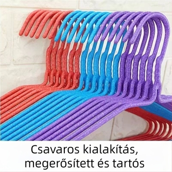 Extra vastag, csúszásmentes meghosszabbított ruhaakasztók felnőtt méretben – otthoni használatra és gardrób tárolására
