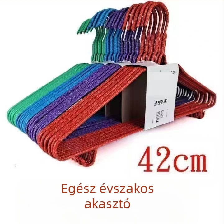 Extra vastag, csúszásmentes meghosszabbított ruhaakasztók felnőtt méretben – otthoni használatra és gardrób tárolására