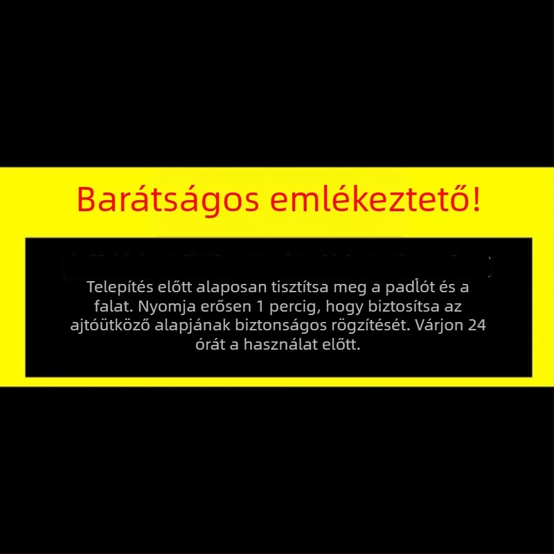 Szilikon ajtó stopper szívókoronggal, padlóra szerelhető, fúrás nélkül, ütközésvédő