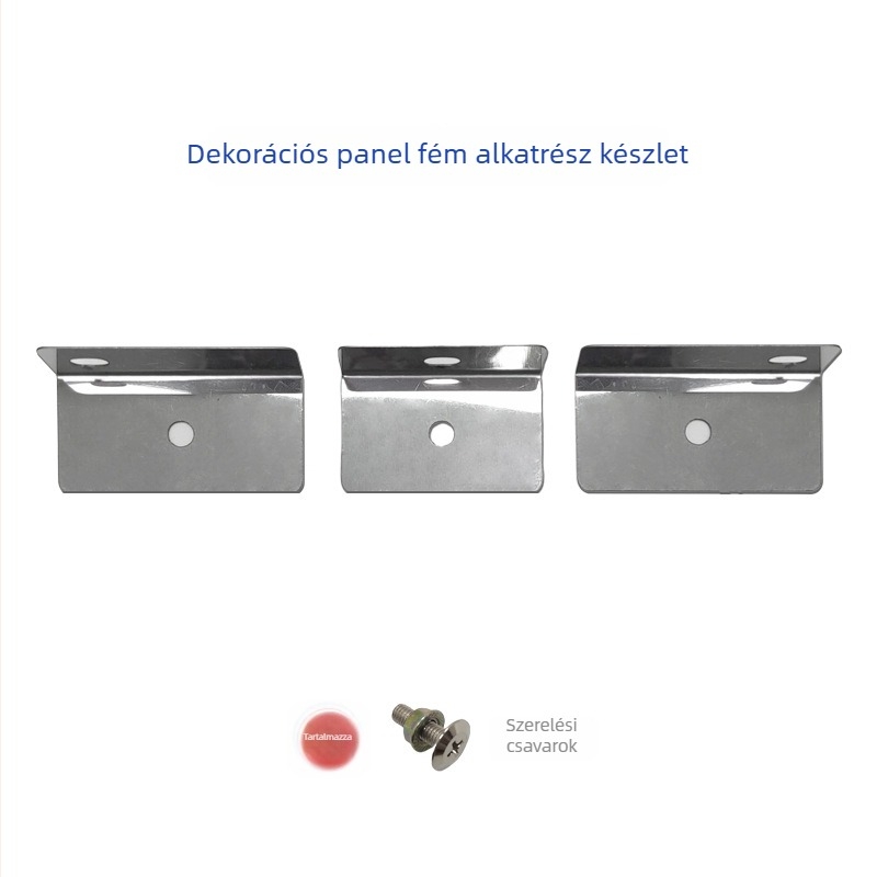 Beépített főző- és páraelszívó üveg- és fém tartókészlet, 7 alakú kerettel, üvegtartóval, fém csattal és mágneses záróval